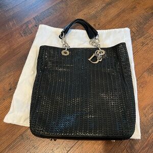 Christian Dior Woven Leather tote